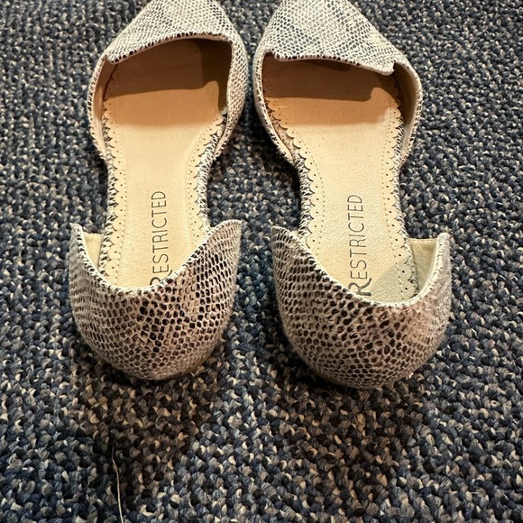 Restricted Women's Snakeskin Flats - Black and Cream - Picture 4 of 6